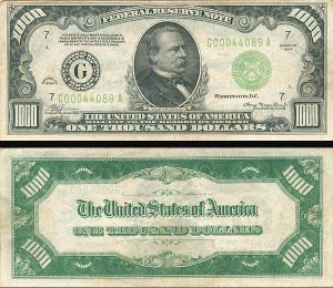 United States High Denomination $1,000 Note - FR-2212-G